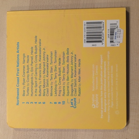 northwest coast native art 3 pc baby toddler board book bundle alphabet colours - Picture 2 of 10